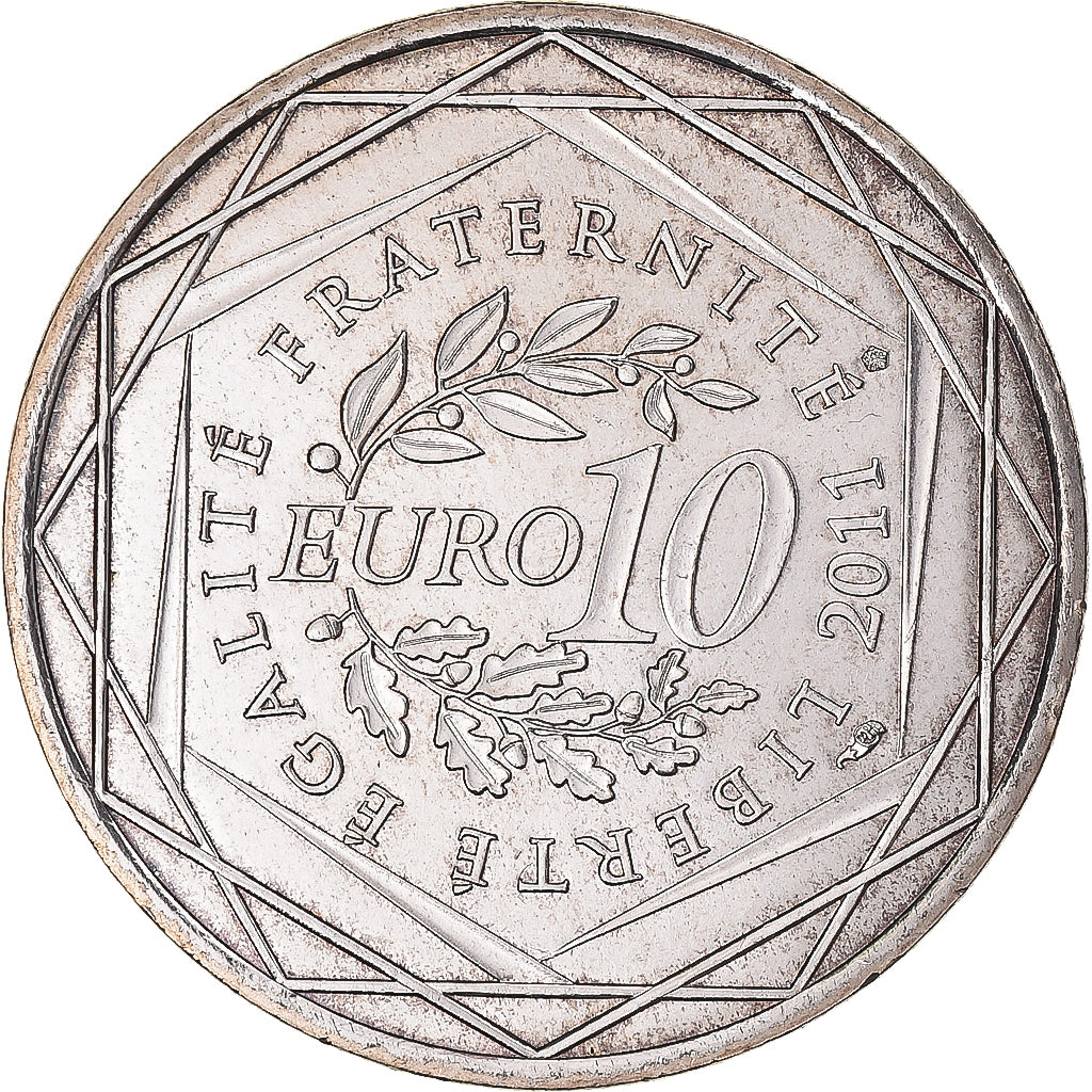 Frankrijk, 10 Euro, 2011, Pays De La Loire, UNC-, Zilver