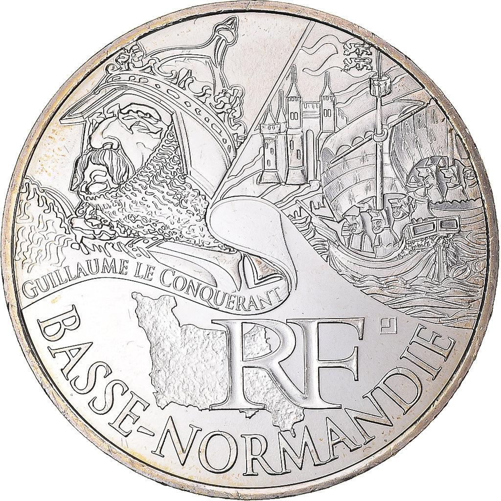 Frankrijk, 10 Euro, 2012, Basse-Normandie, UNC-, Zilver