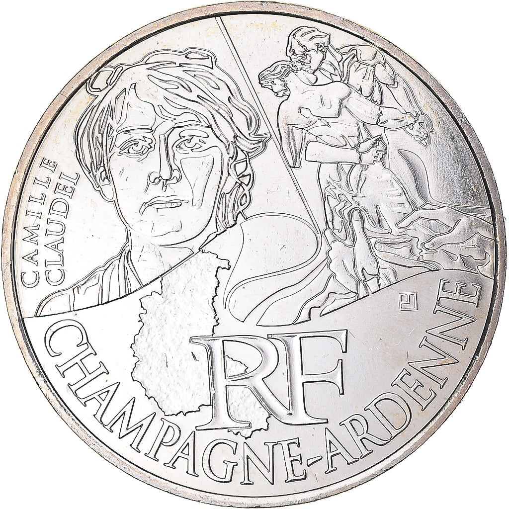 Francia, 10 Euro, 2012, Champagne-Ardenne, SC, Plata