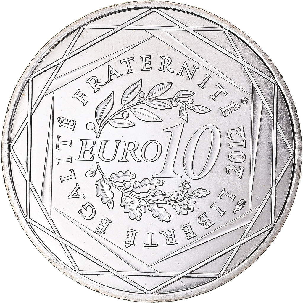 Frankrijk, 10 Euro, 2012, Poitou-Charente, UNC-, Zilver