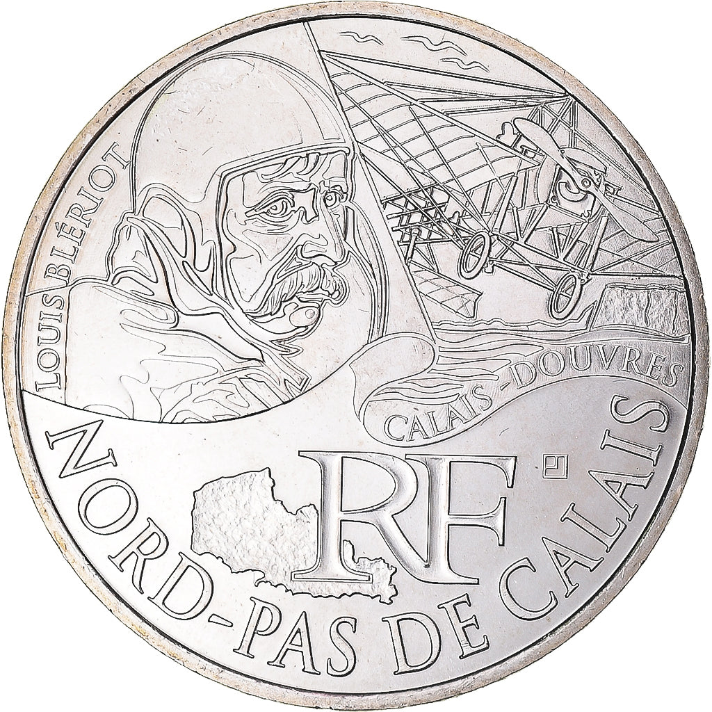 França, 10 Euro, 2012, Nord-Pas De Calais, MS(63), Prata