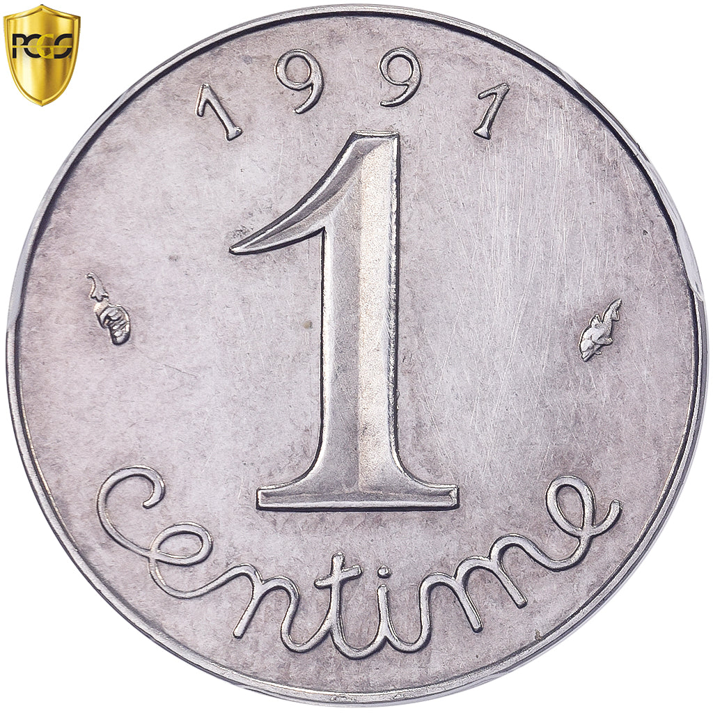 Francia, 1 Centime, Épi, 1991, Paris, Frappe Monnaie, Acciaio inossidabile