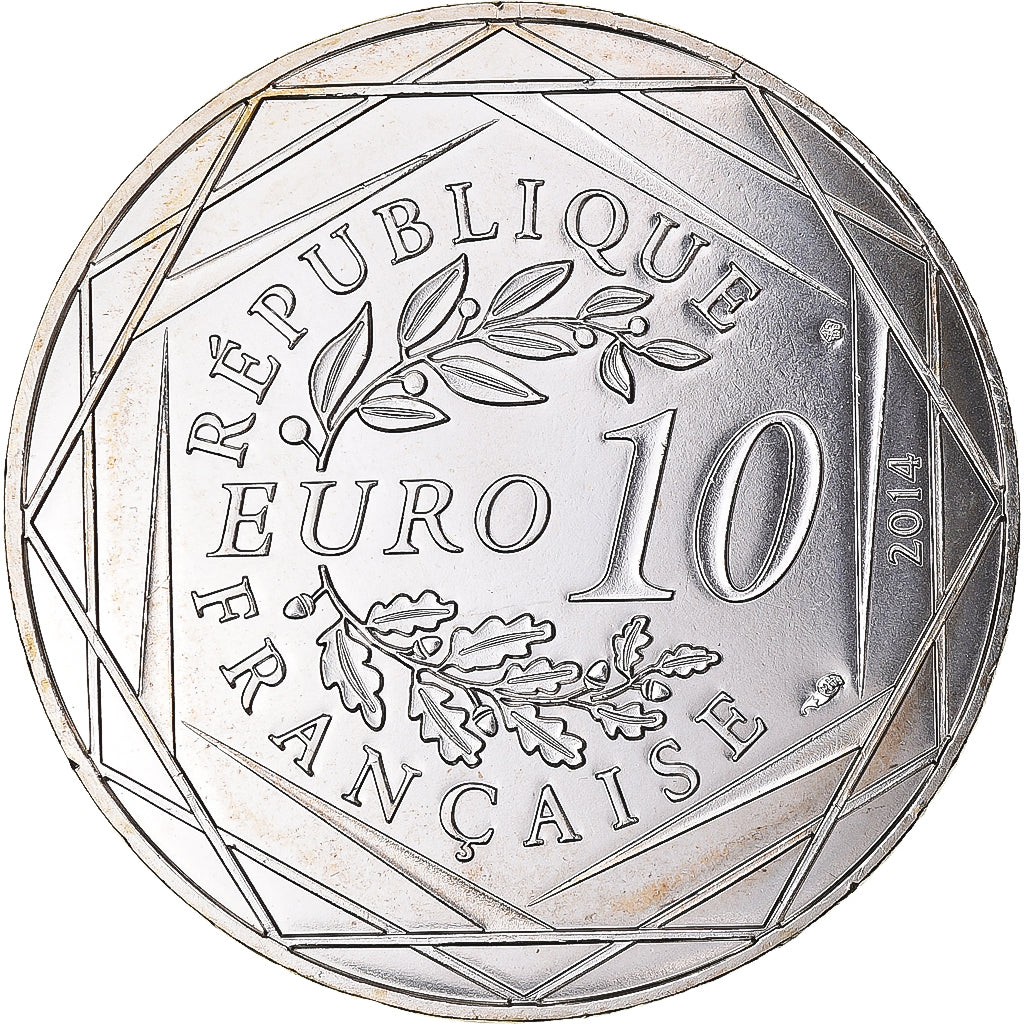 Francia, 10 Euro, Monnaie de Paris, Sempé - Été - Égalité, 2014, SC+, Plata