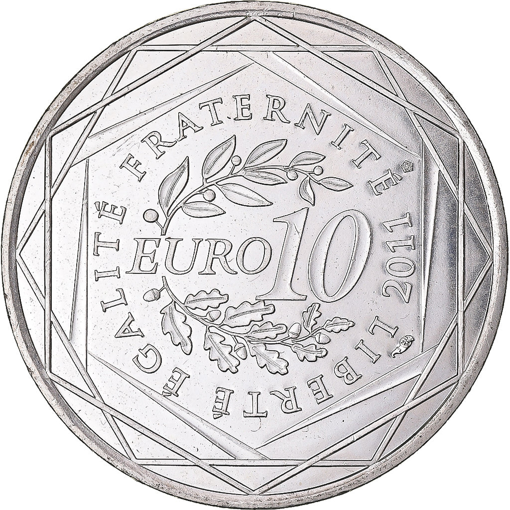 França, 10 Euro, 2011, Monnaie de Paris, Nord-Pas De Calais, MS(60-62), Prata