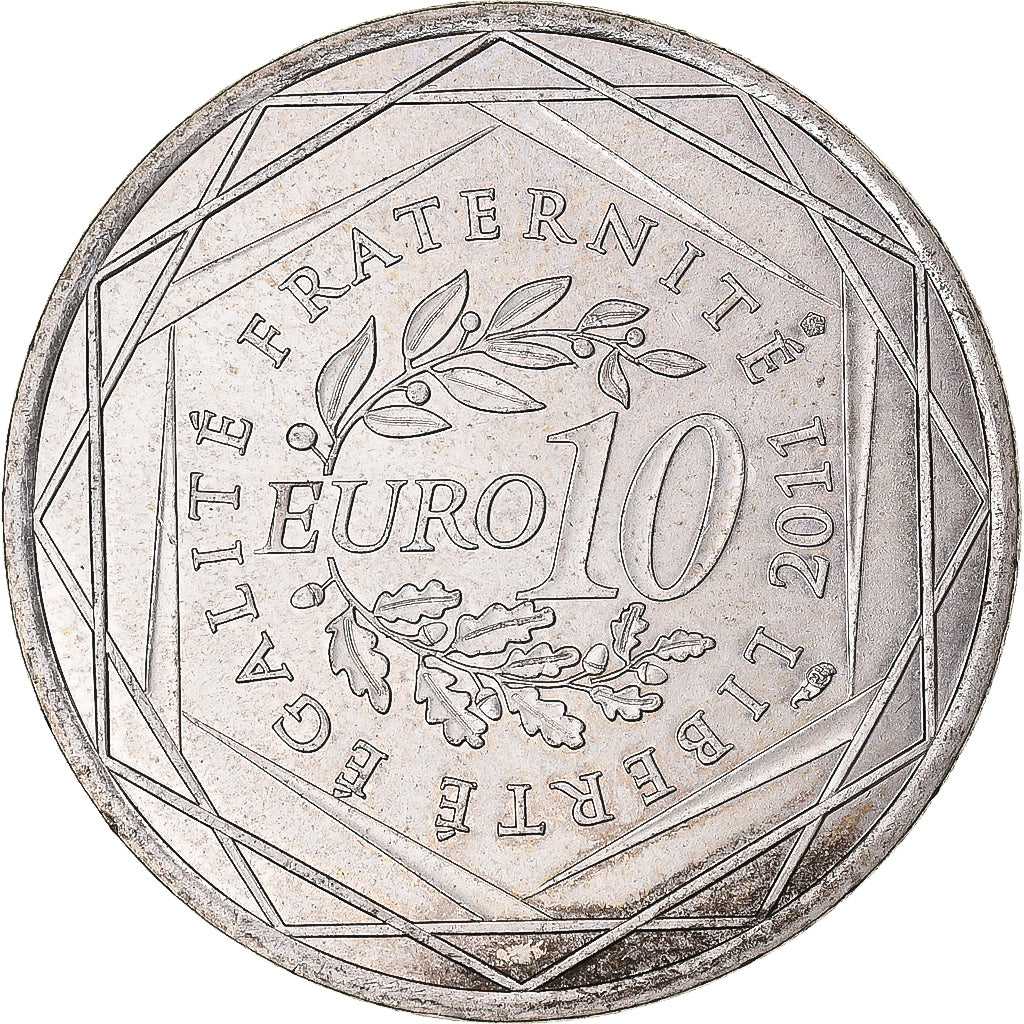 França, 10 Euro, 2011, Monnaie de Paris, Bretagne, MS(60-62), Prata