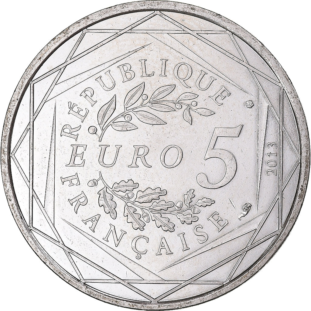 Francia, 5 Euro, 2013, Liberté, EBC+, Plata