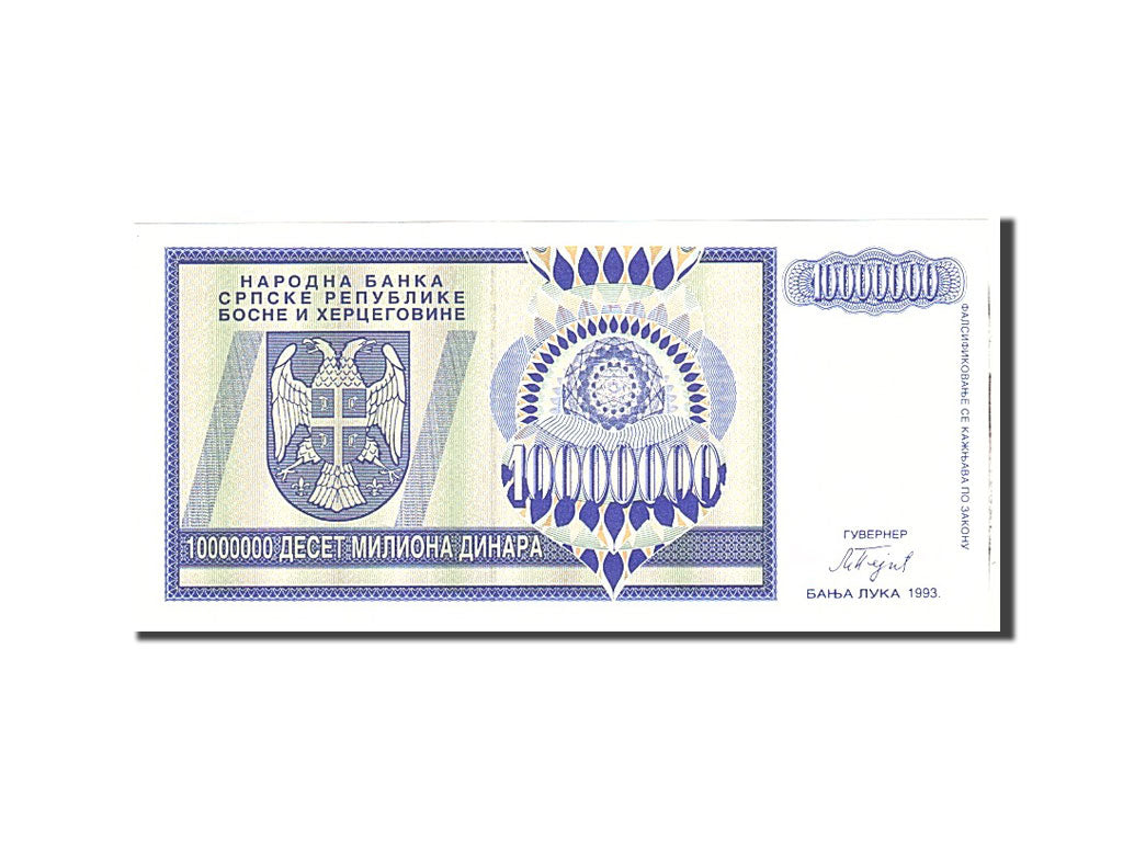 Banknote, Bosnia - Herzegovina, 10 Milliard Dinara, 1993, Undated, KM:148a