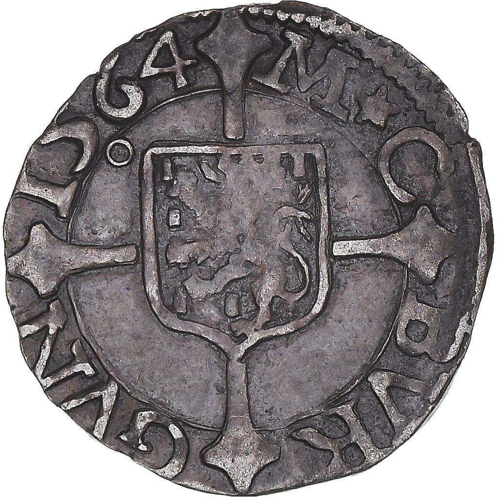 Monnaie, France, 1/2 Carolus, 1564, Dole, Franche-Comté, TTB+, Billon