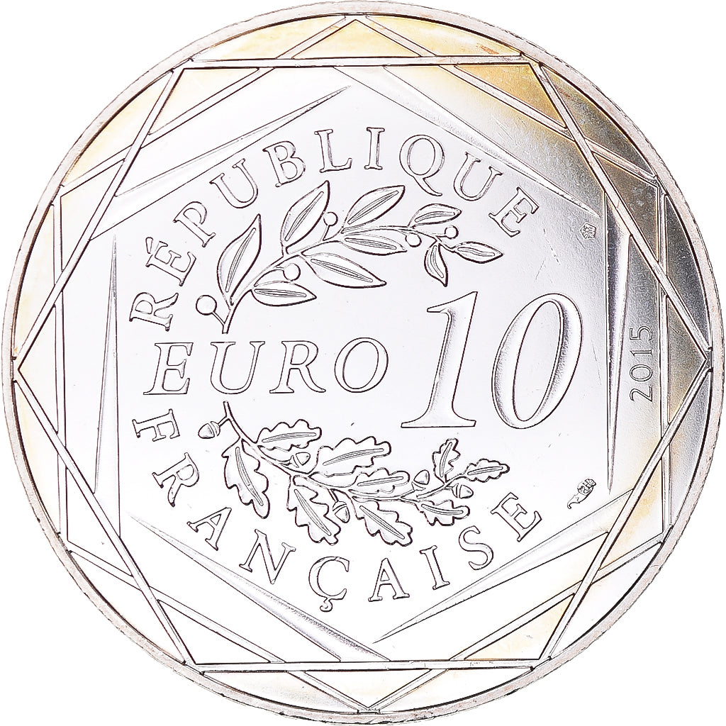 France, 10 Euro, Astérix - Égalité, 2015, Paris, MS(64), Silver