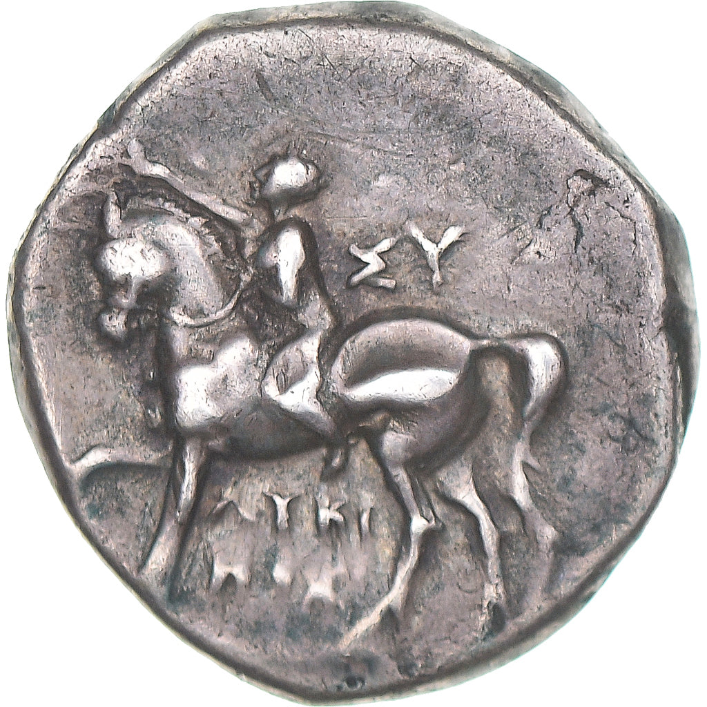 Calabria, Stater, ca. 250 BC, Tarentum, Plata, MBC, SNG-ANS:1165, HN Italy:1025