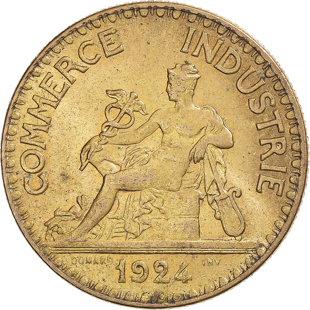 Moeda, França, Chambre de commerce, 2 Francs, 1924, Paris, EF(40-45)