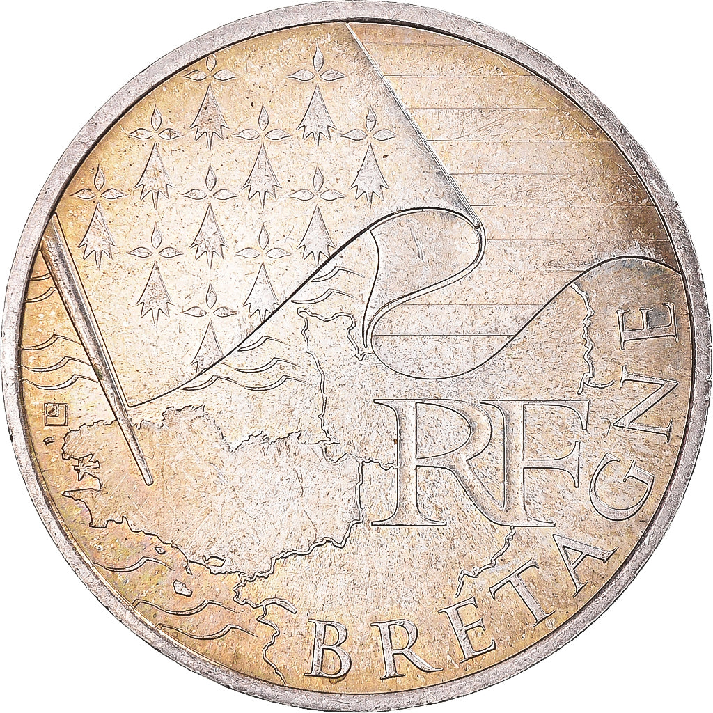 Francia, 10 Euro, 2010, Paris, Bretagne, EBC, Plata