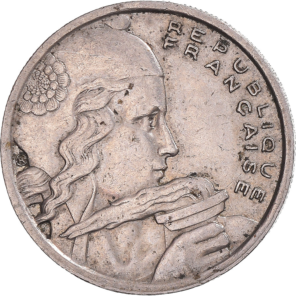 França, 100 Francs, 1958, Coruja, Cuproníquel, EF(40-45), Gadoury:897