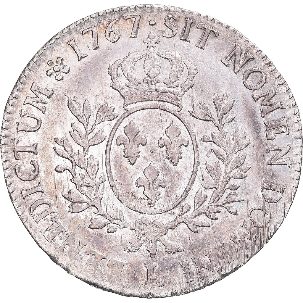 Munten, Frankrijk, Louis XV, Écu au bandeau, 1767, Bayonne, PR, Zilver