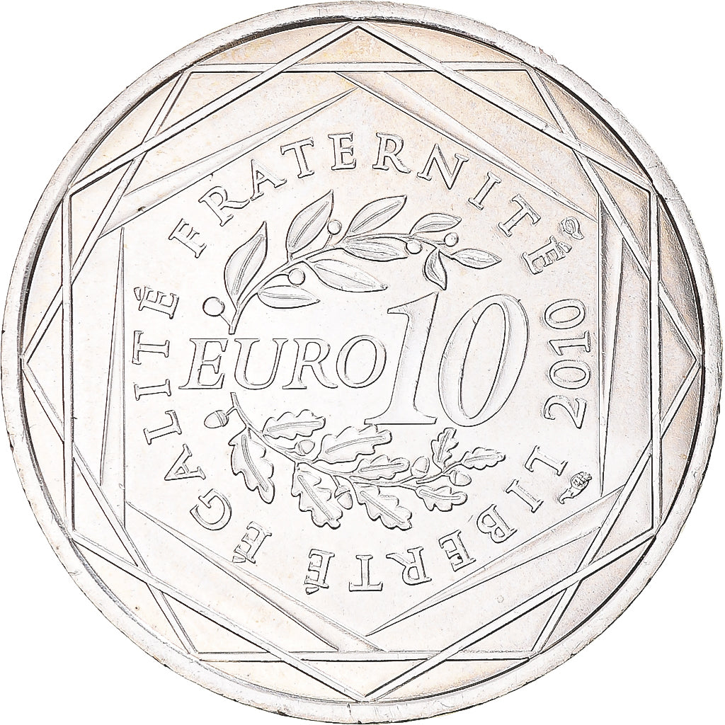 France, 10 Euro, Bretagne, 2010, Paris, Argent, SUP+