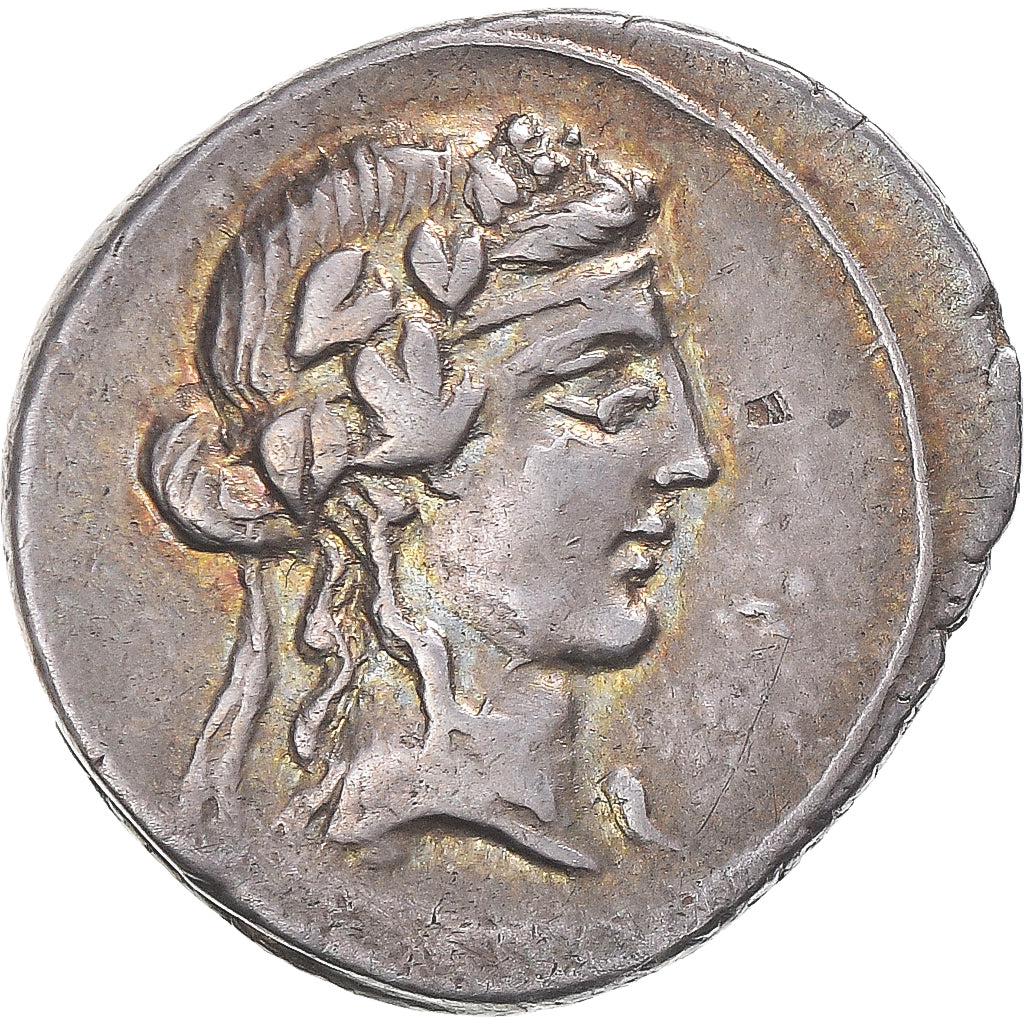 Titia, Denarius, 90 BC, Rome, Silver, AU(50-53), Crawford:341/2