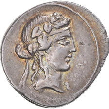 Titia, Denarius, 90 BC, Rome, Silver, AU(50-53), Crawford:341/2