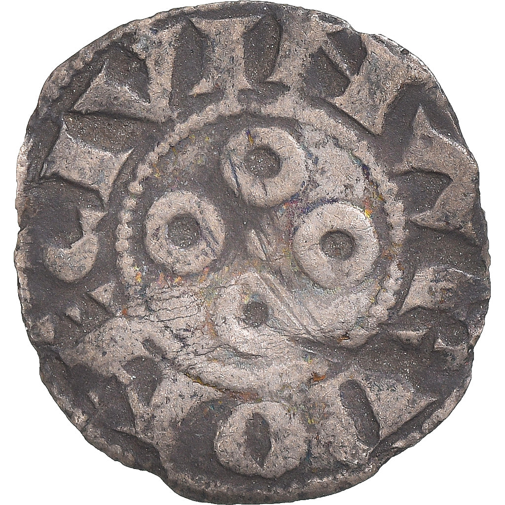 Coin, France, Provence, Ermengarde, Denier, 1134-1192, Narbonne, VF(30-35)