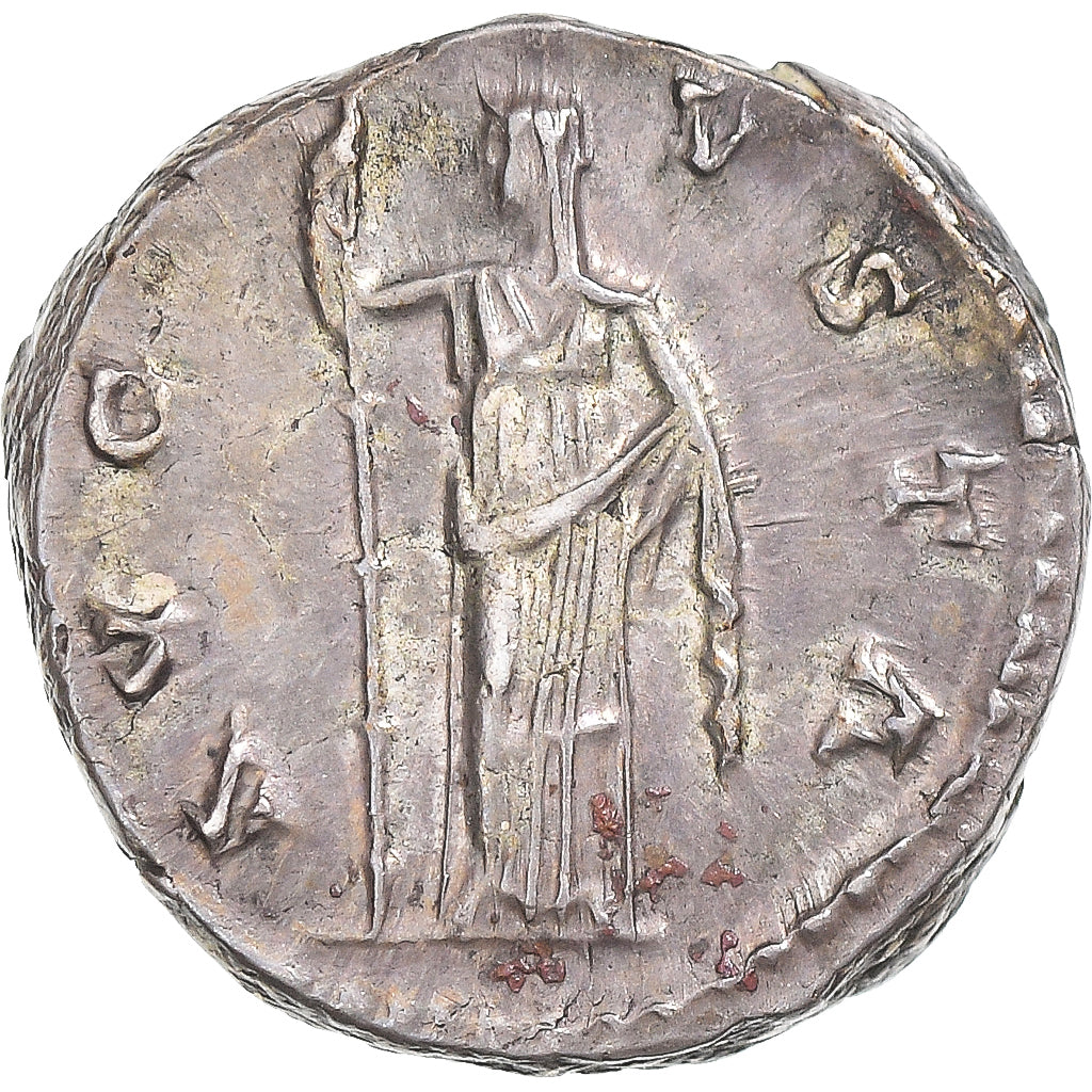 Moeda, Faustina I, Denarius, 141, Rome, MS(60-62), Prata, RIC:362