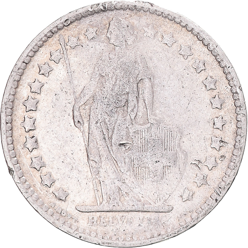 Coin, Switzerland, 1/2 Franc, 1921, Bern, VF(20-25), Silver