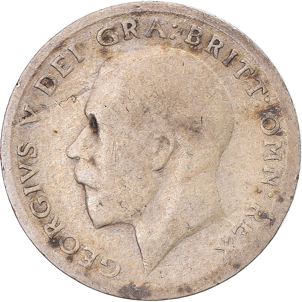 Coin, United Kingdom, George V, 6 Pence, Uncertain date, VG(8-10), Silver