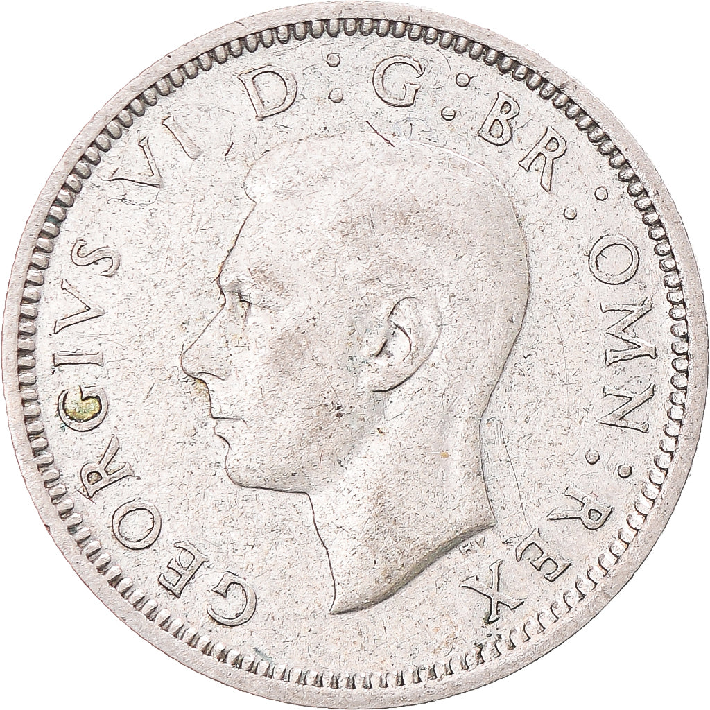 Monnaie, Royaume-Uni, George VI, 6 Pence, 1943, TB+, Argent