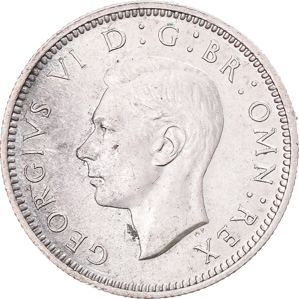Monnaie, Royaume-Uni, George VI, 6 Pence, 1944, TB+, Argent