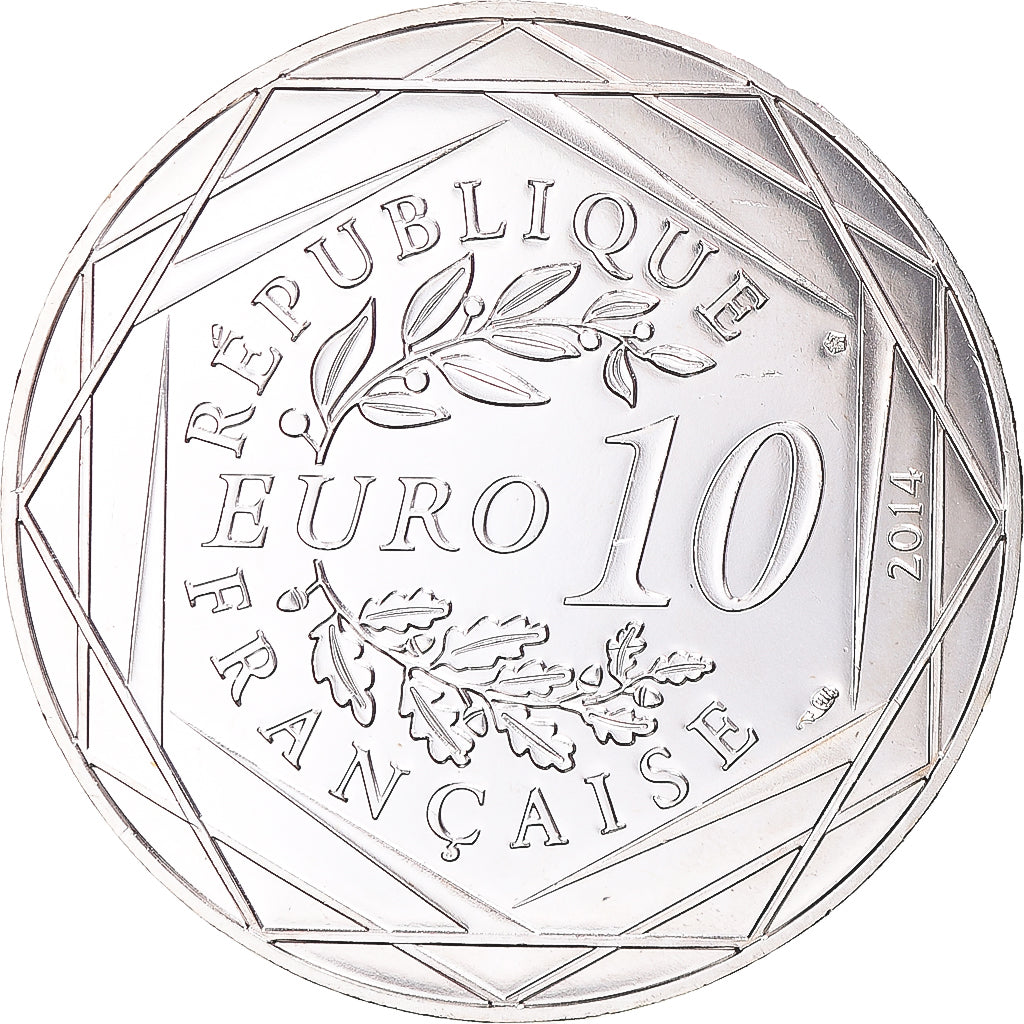 France, 10 Euro, 2014, Paris, Sempé Fraternité Printemps, FDC, Argent