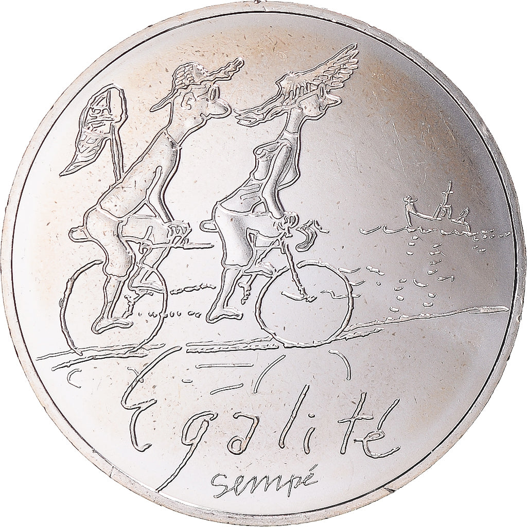France, 10 Euro, 2014, Paris, Sempé Égalité Été, FDC, Argent