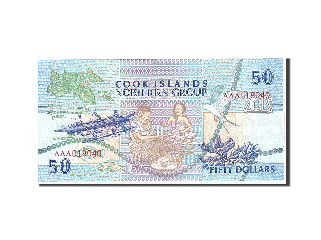 Billete, 50 Dollars, 1992, Islas Cook, KM:10a, Undated, UNC