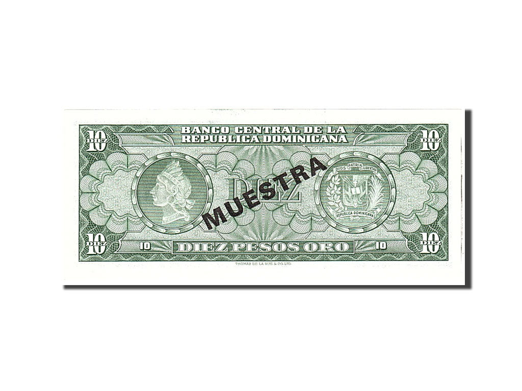 Banknote, Dominican Republic, 10 Pesos Oro, 1985, Undated, KM:119s2, UNC(65-70)