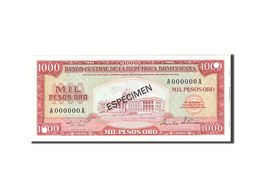 Billet, Dominican Republic, 1000 Pesos Oro, 2002, Undated, KM:173s1, NEUF