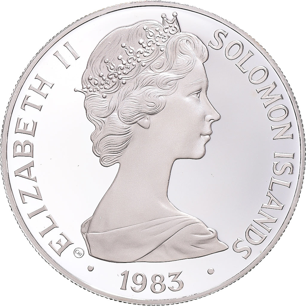 Moneta, Wyspy Salomona, Elizabeth II, 5 Dollars, 1983, MS(63), Srebro, KM:16