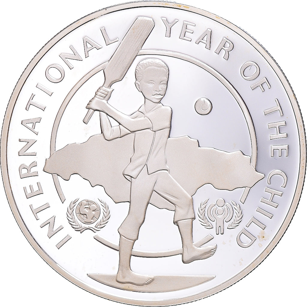Coin, Jamaica, 10 Dollars, 1979, Unicef, MS(63), Silver