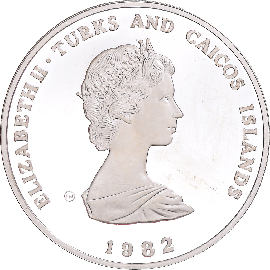 Coin, TURKS & CAICOS ISLANDS, Elizabeth II, 10 Crowns, 1982, British Royal Mint