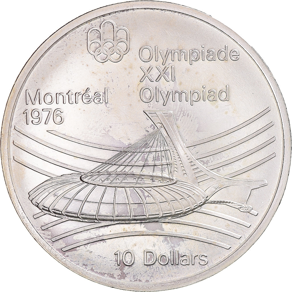 Coin, Canada, 1976 Olympics - Olympic Velodrome, 10 Dollars, 1976, MS(63)