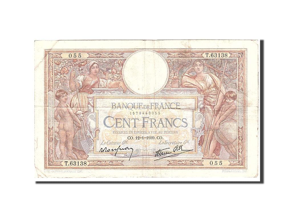 Billet, France, 100 Francs, 1939, 1939-01-12, TTB, Fayette:25.39, KM:86b