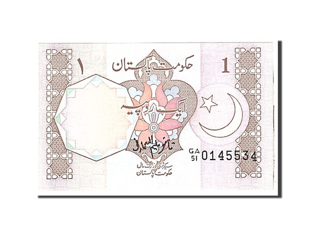 Banknote, Pakistan, 1 Rupee, 1981-1982, Undated, KM:25, UNC(65-70)