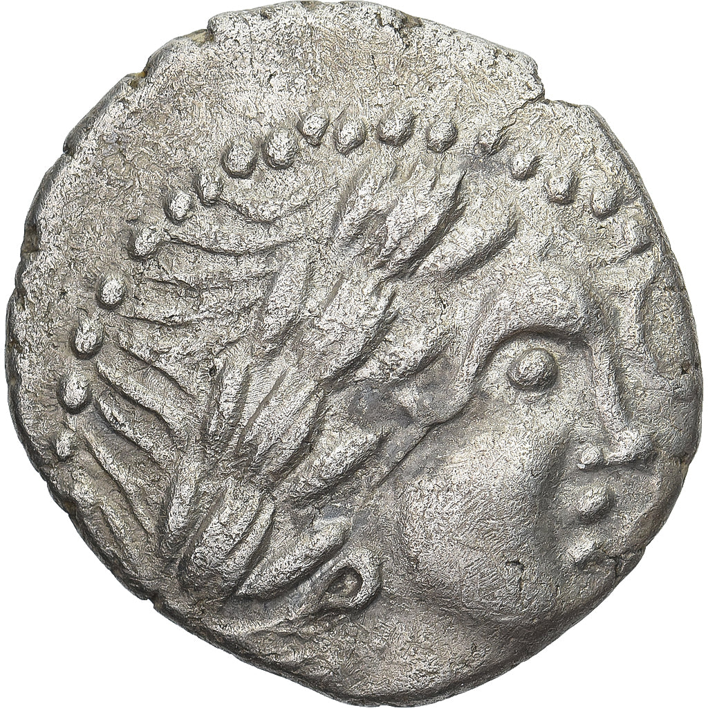 Santones, Drachme à la couronne en chevrons, 2nd-1st century BC, Silver