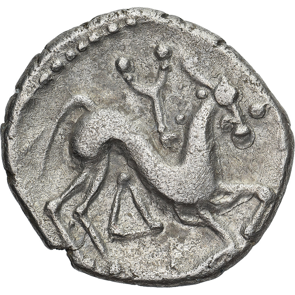 Santones, Drachme à la couronne en chevrons, 2nd-1st century BC, Silver