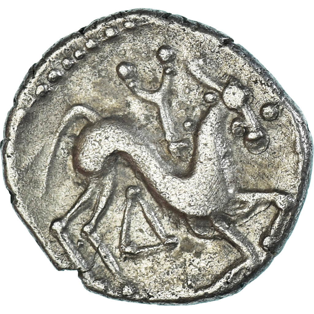 Santones, Drachme à la couronne en chevrons, 2nd-1st century BC, Zilver, PR