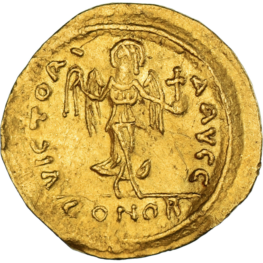 Maurice Tiberius, Semissis, 582-602, Constantinople, Gold, EF(40-45)