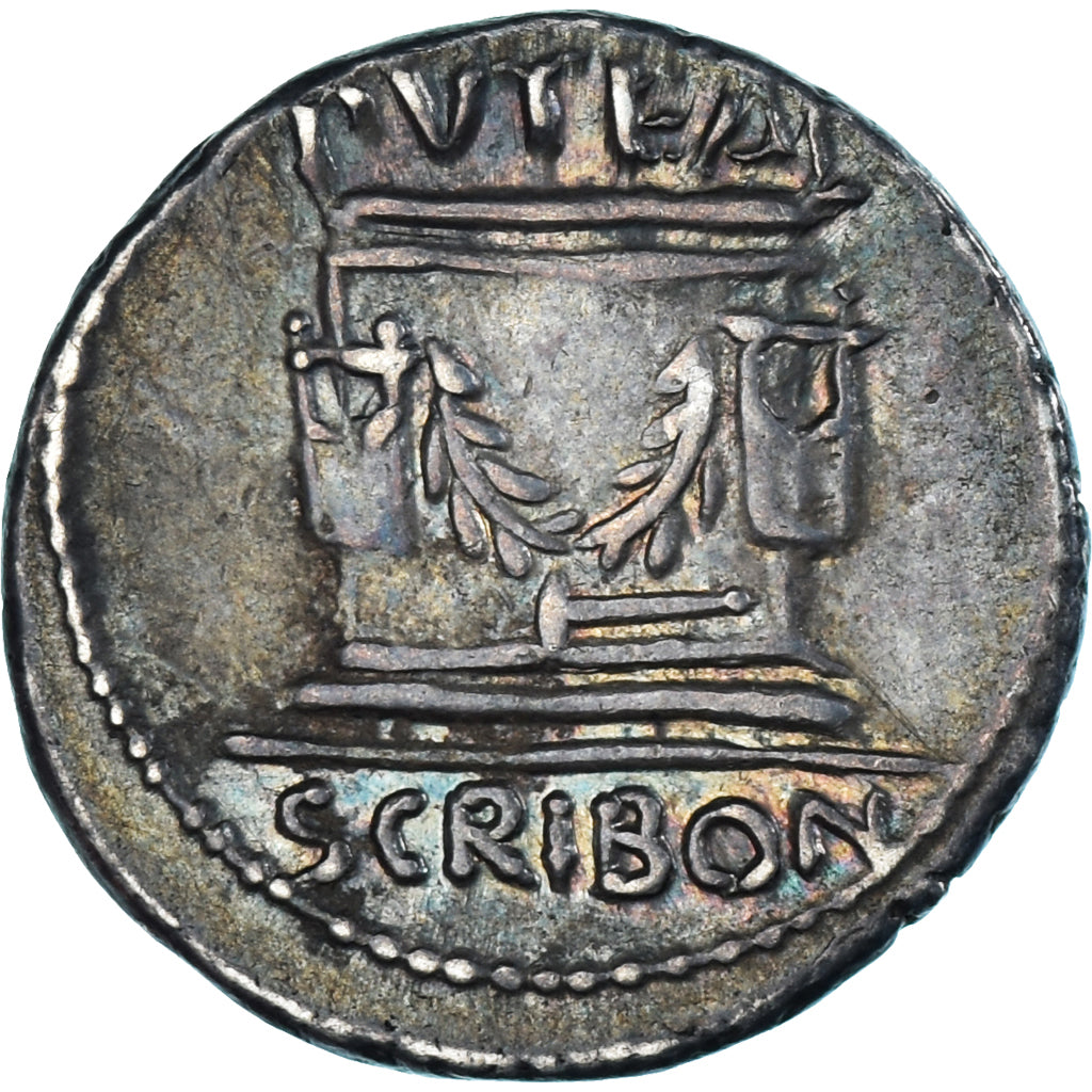Scribonia, Denarius, 62 BC, Rome, Srebro, AU(55-58), Crawford:416/1