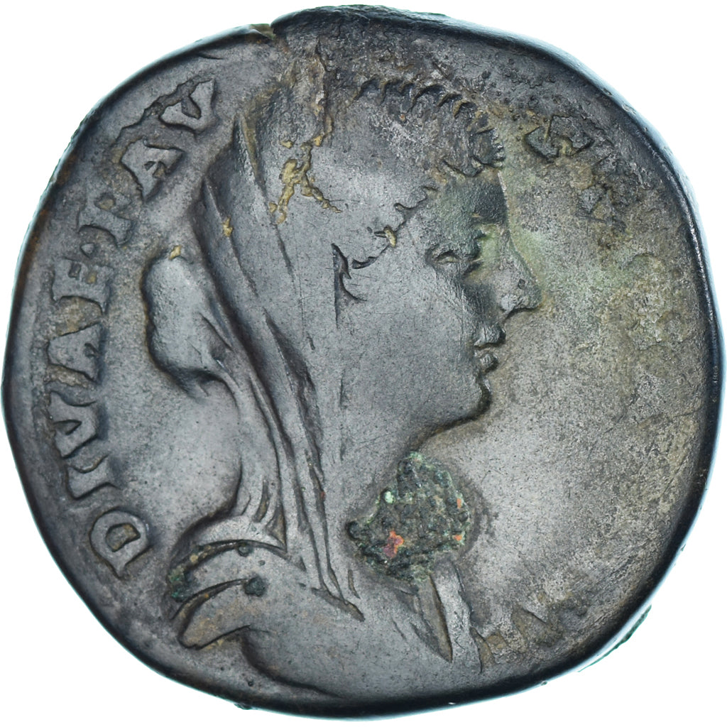 Diva Faustina II, Sestertius, 176-180, Rome, Bronze, VF(20-25), RIC:1711