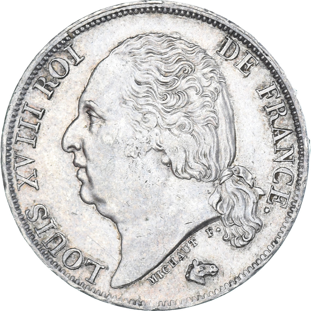 Moneta, Francia, Louis XVIII, 1 Franc, 1817, Paris, SPL-, Argento, Gadoury:449