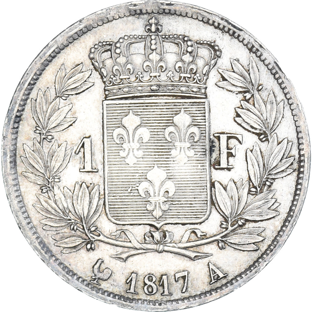 Moneta, Francia, Louis XVIII, 1 Franc, 1817, Paris, SPL-, Argento, Gadoury:449