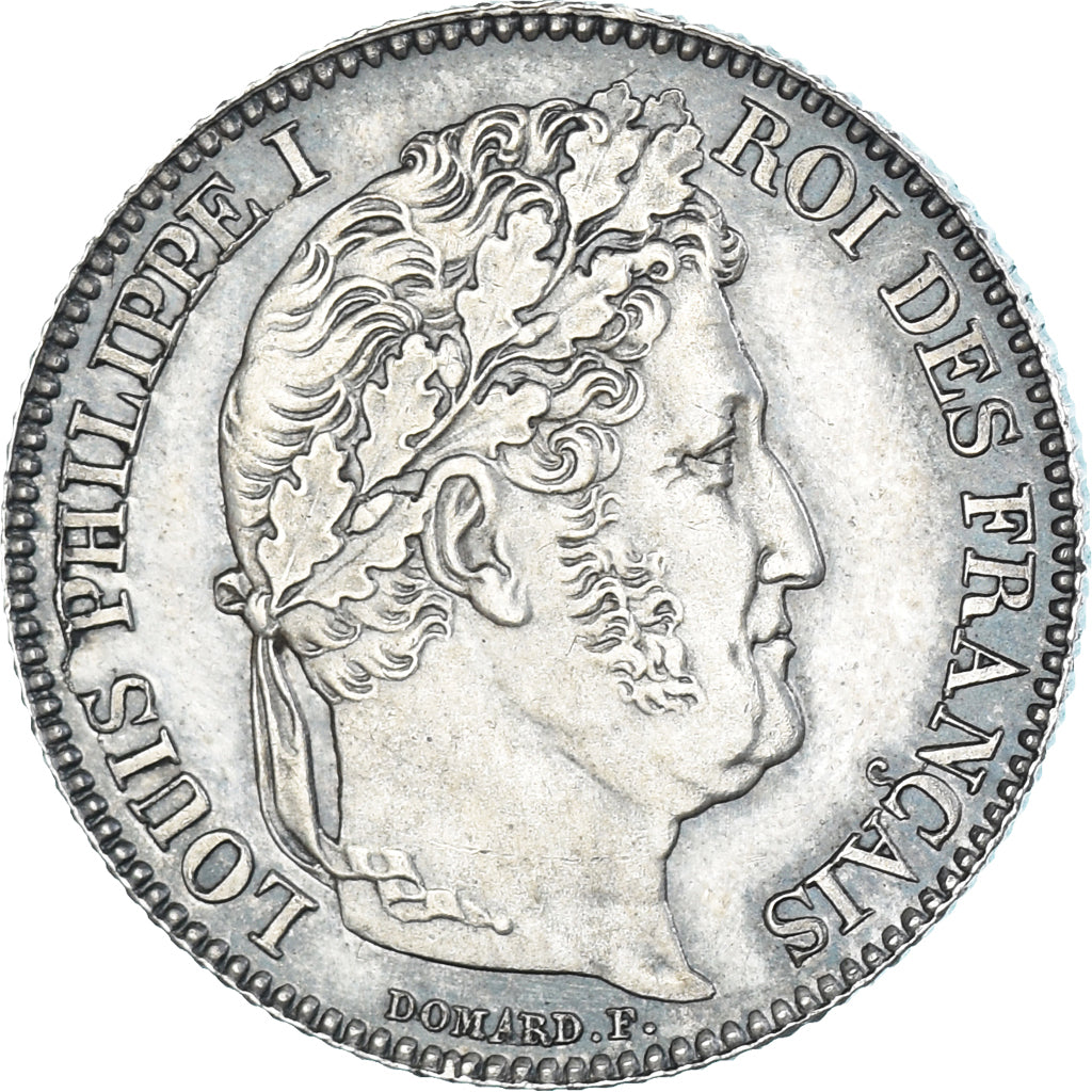 Moneda, Francia, Louis-Philippe, 1 Franc, 1847, Paris, EBC+, Plata, Gadoury:453