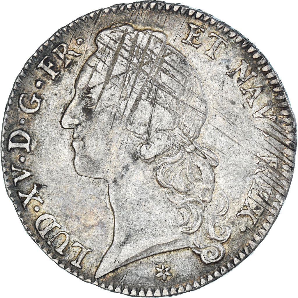 Frankrijk, Louis XV, Écu au bandeau, 1761, Caen, Zilver, ZF, Gadoury:322