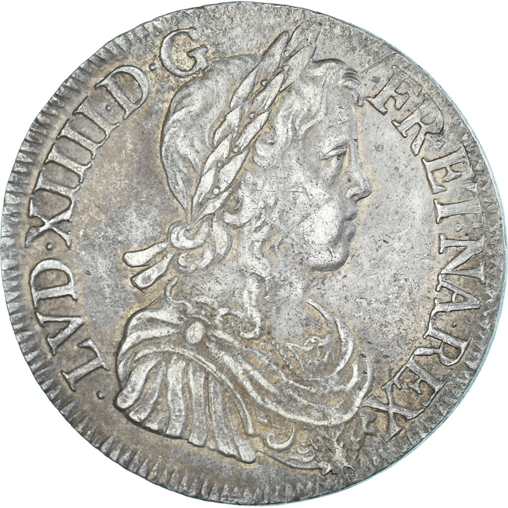Münze, Frankreich, Louis XIV, Écu à la mèche longue, 1648, Bordeaux