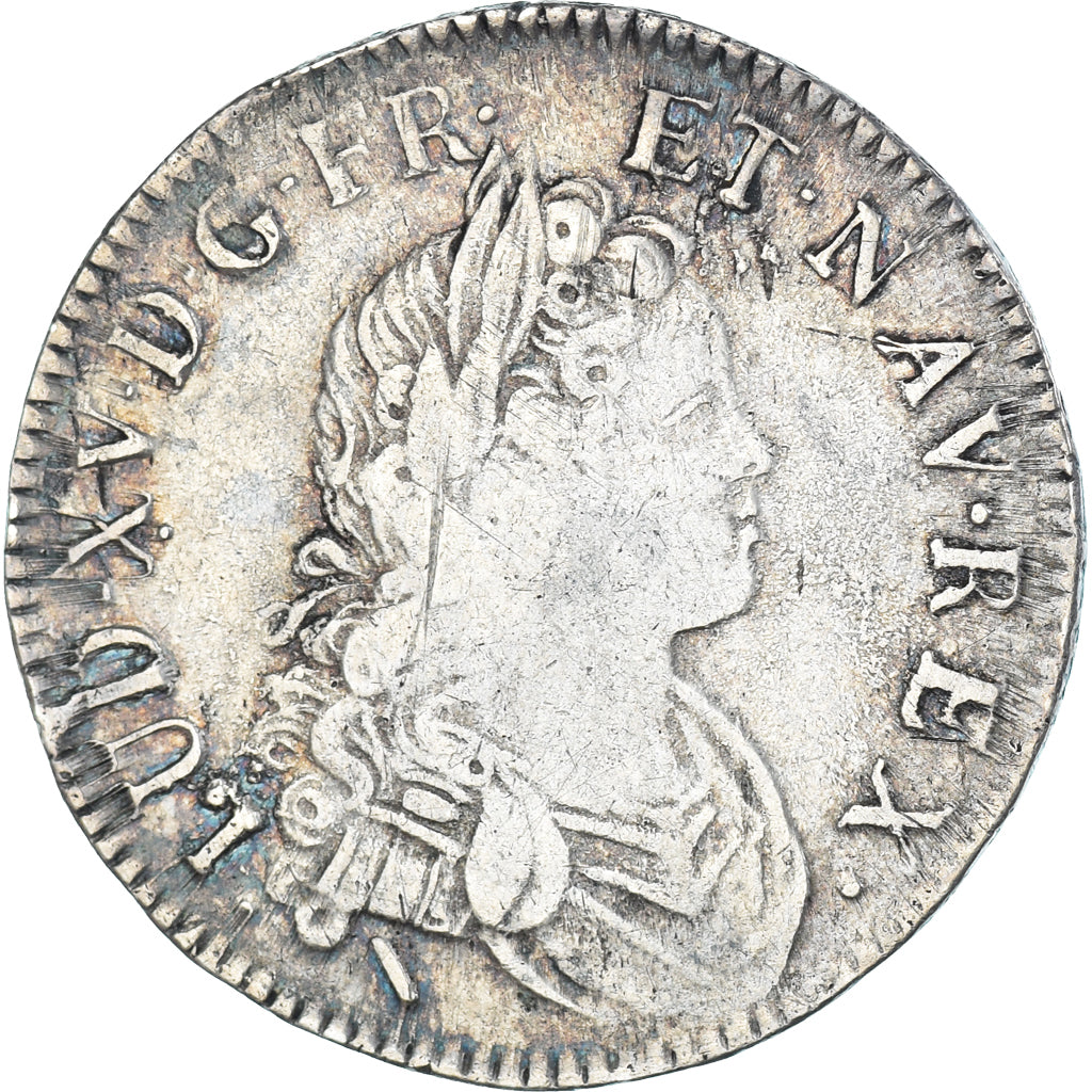 Monnaie, France, Louis XV, 1/2 Ecu de France-Navarre, 1719, Lille, Rare, TB+